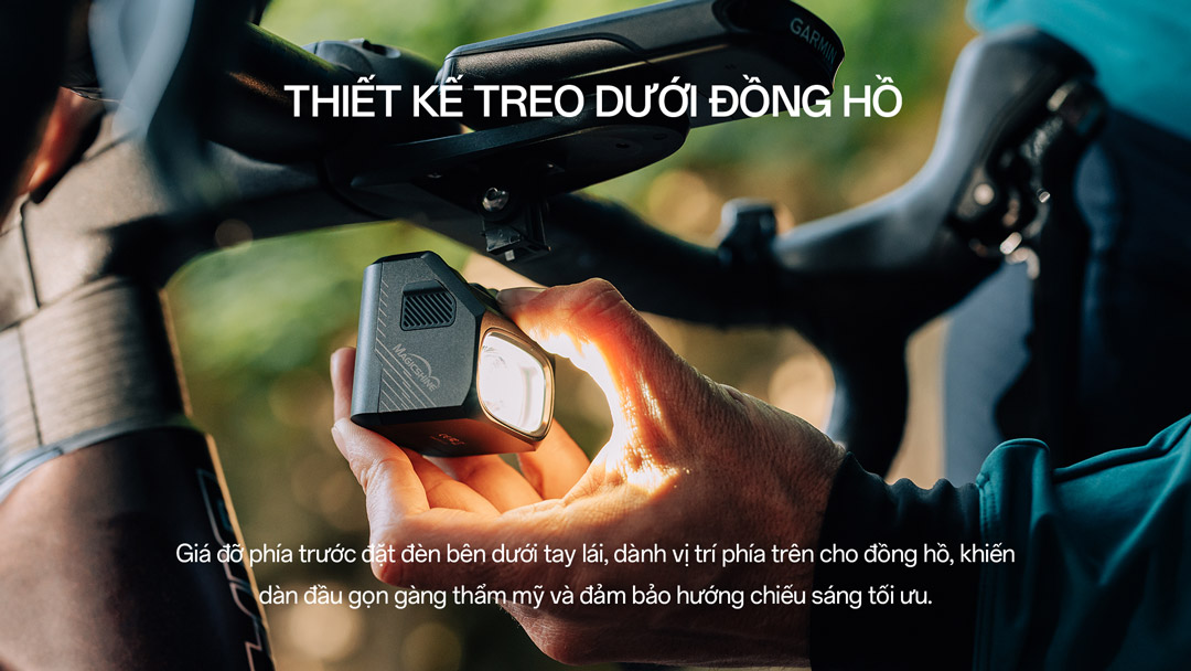 Đèn xe đạp Magicshine EVO 1100 treo dưới đồng hồ