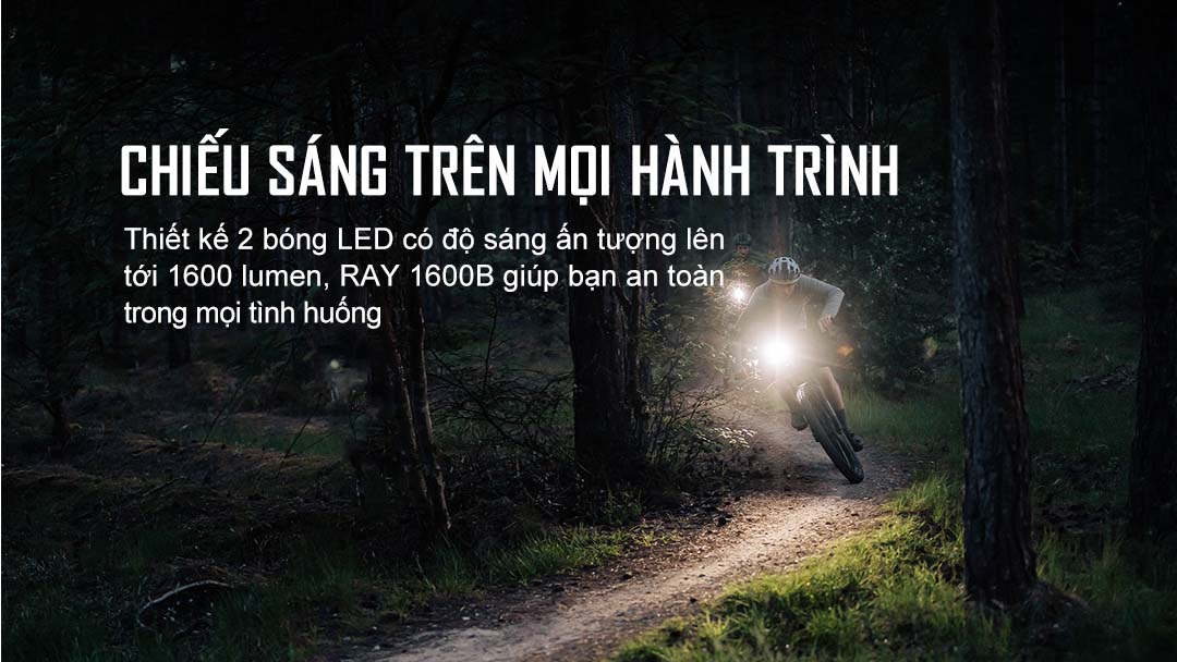 Đèn xe đạp Magicshine RAY 1600B độ sáng 1600 lumen