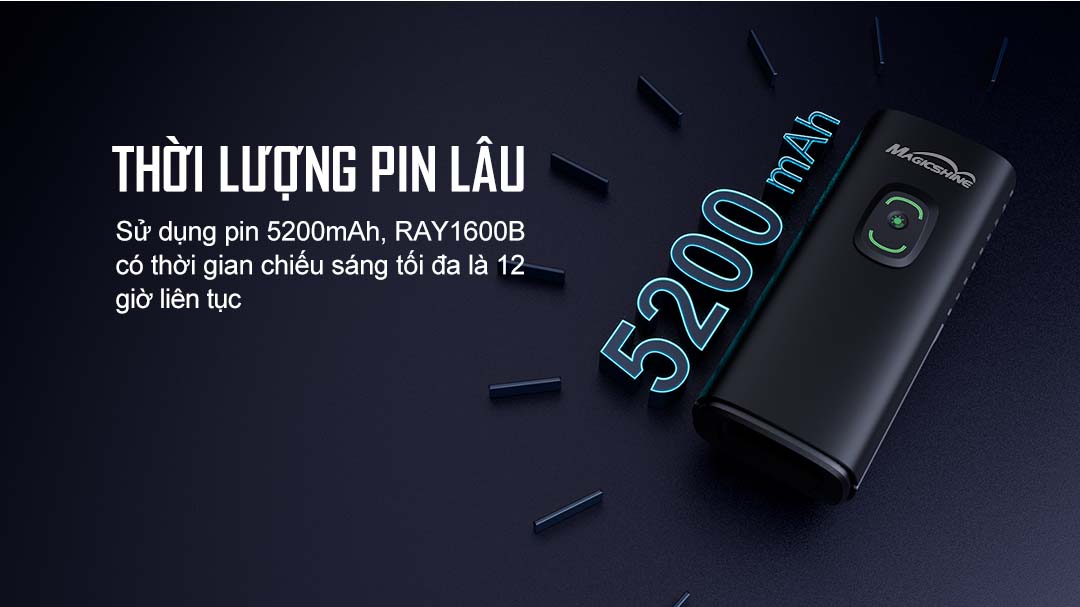 Đèn xe đạp Magicshine RAY 1600B pin 5200mAh