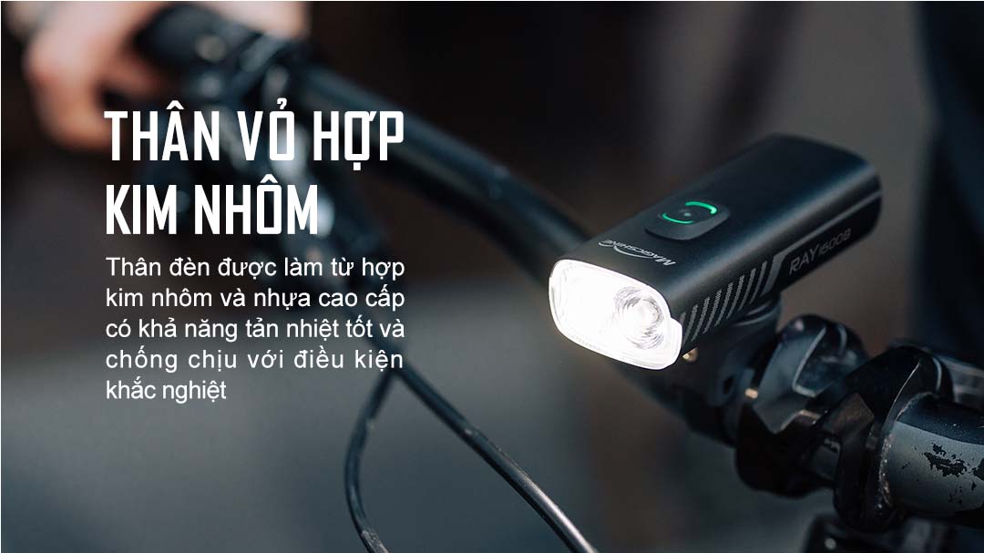 Đèn xe đạp Magicshine RAY 1600B thân vỏ hợp kim nhôm