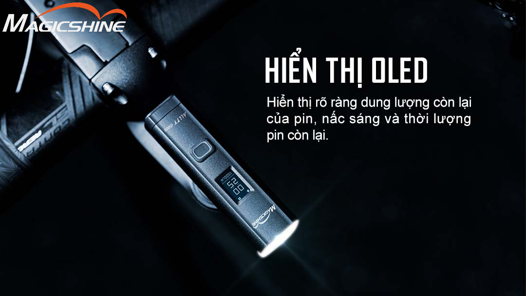 Đèn xe đạp cao cấp Magicshine ALLTY 1500S hiển thị bằng màn OLED