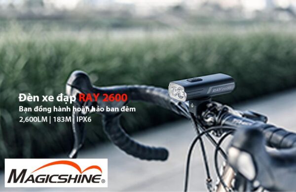 đèn pha xe đạp Magicshine Ray 2600 sáng 2600lm chiếu xa 183m