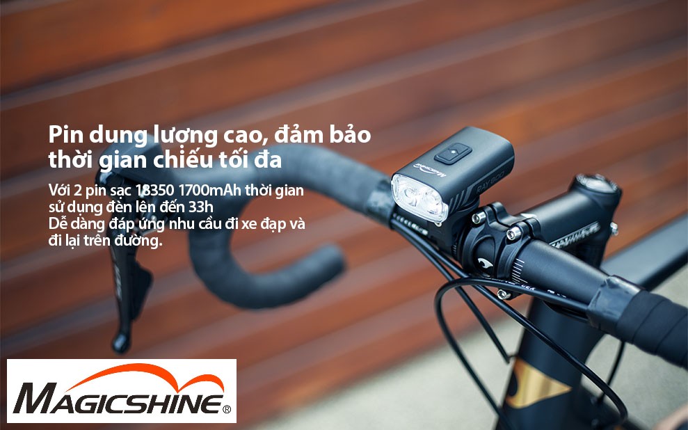 Đèn xe Ray 800 có dung lượng 3400mAh