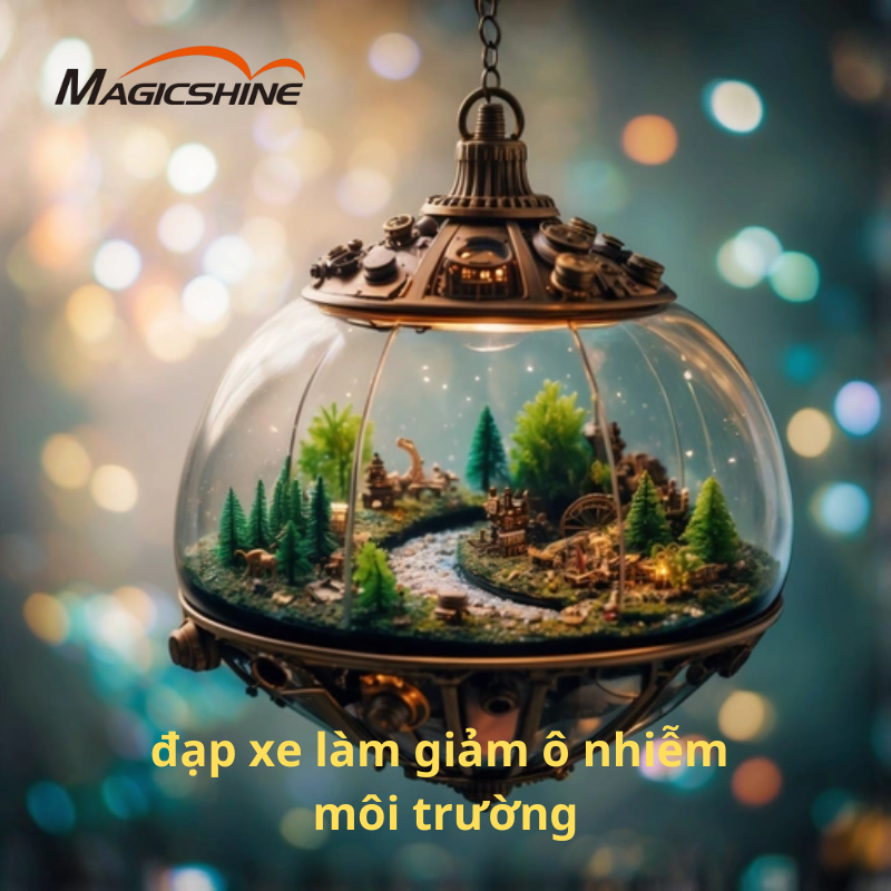 đạp xe góp phần làm giảm ô nhiễm môi trường.