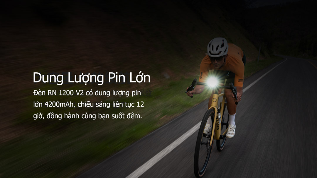 Dung lượng pin lớn, thời gian chiếu sáng lâu