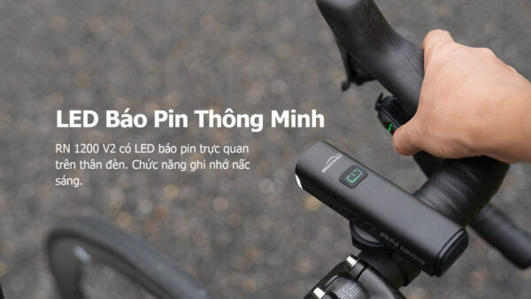 LED báo dung lượng pin trên thân đèn