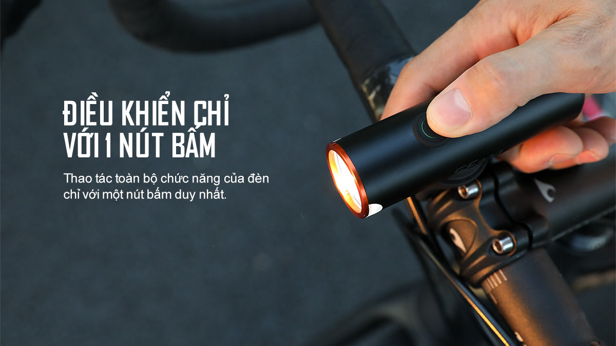 Đèn MAGICSHINE SF1800 điều khiển dễ dàng với 1 nút bấm duy nhất
