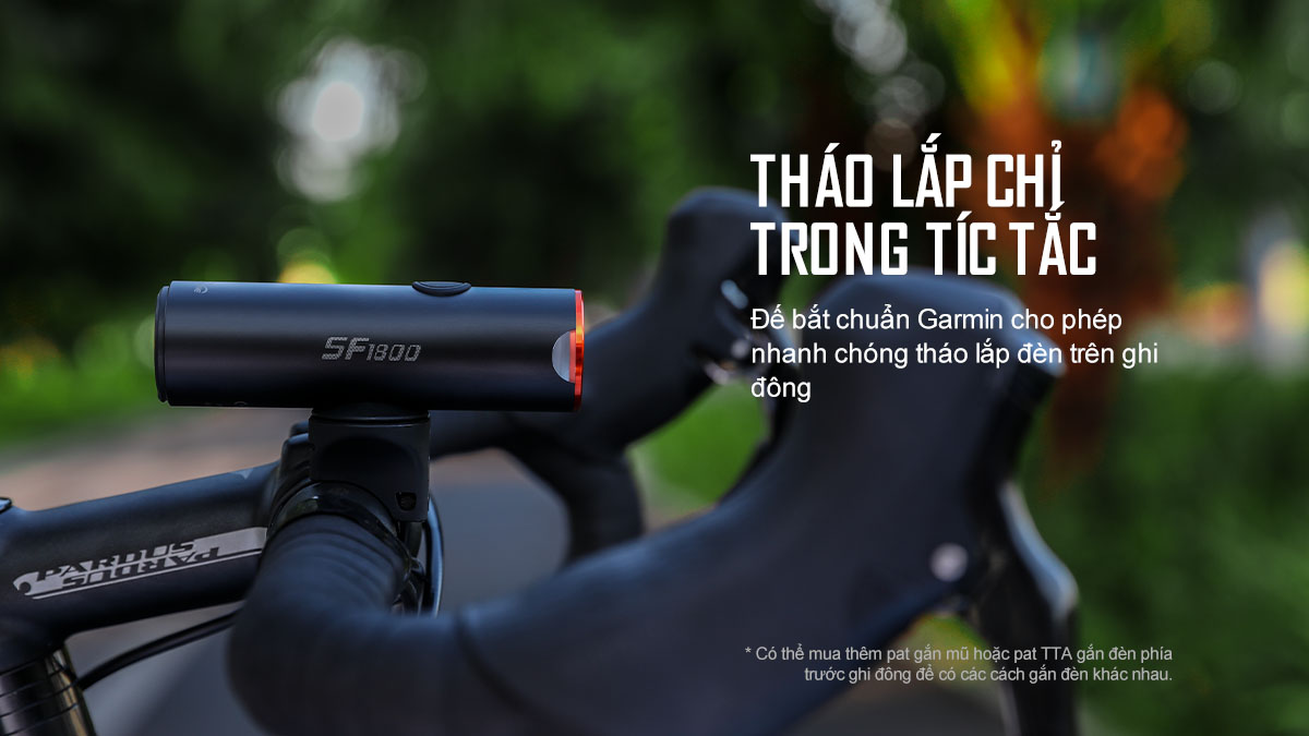 Đèn MAGICSHINE SF1800 gắn ghi đông chuẩn Garmin tháo lắp nhanh