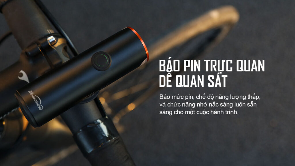 Magicshine SF900 báo pin trực quan, dễ quan sát