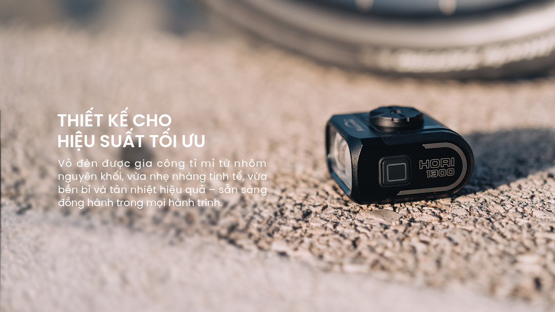 Vỏ nhôm đèn xe đạp Magicshine HORI 1300 bền nhẹ