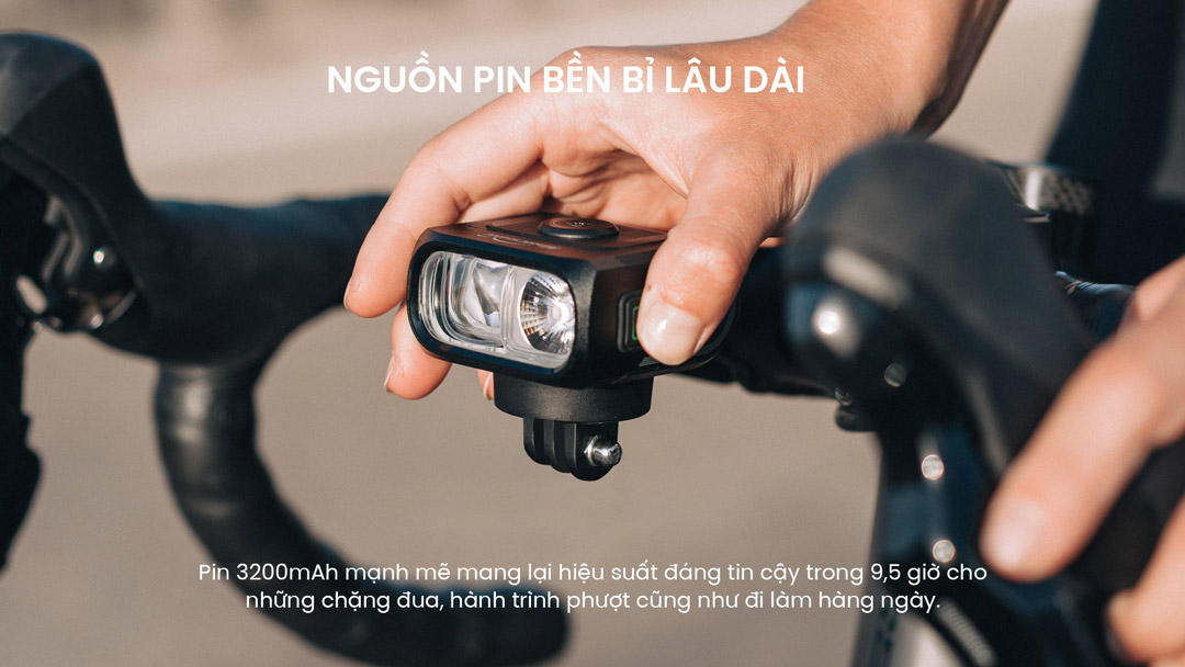Đèn xe đạp Magicshine Hori 1300 pin 3200mAh chiếu sáng bền bỉ