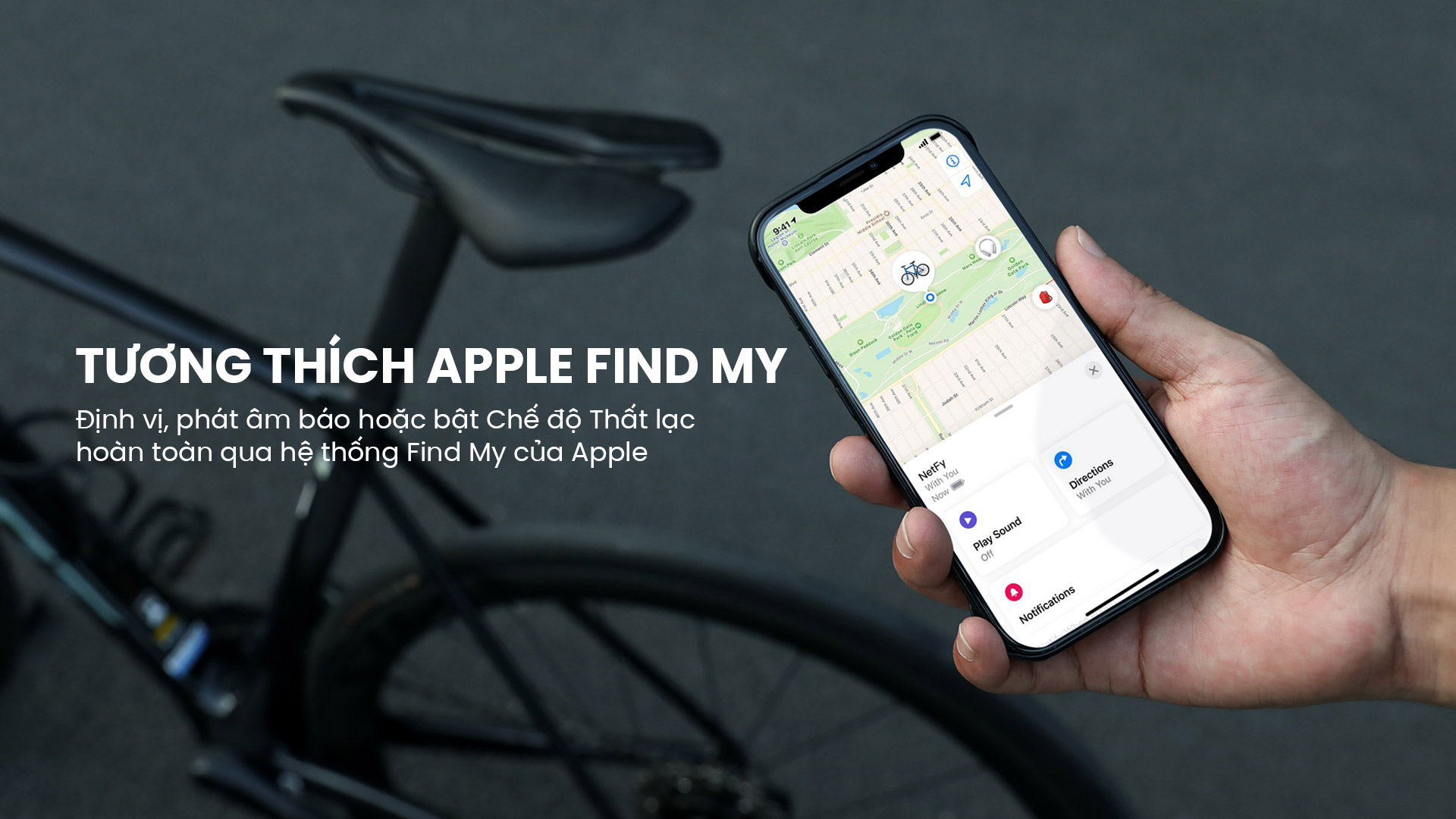 Magicshine NETFY Tracker hỗ trợ Apple Find My, định vị chính xác xe đạp