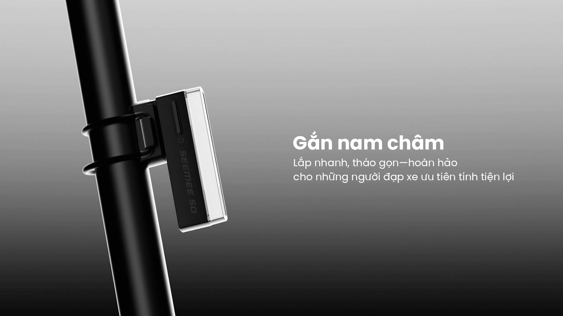Đèn hậu xe đạp Magicshine SEEMEE 50 PRO gắn từ tính.