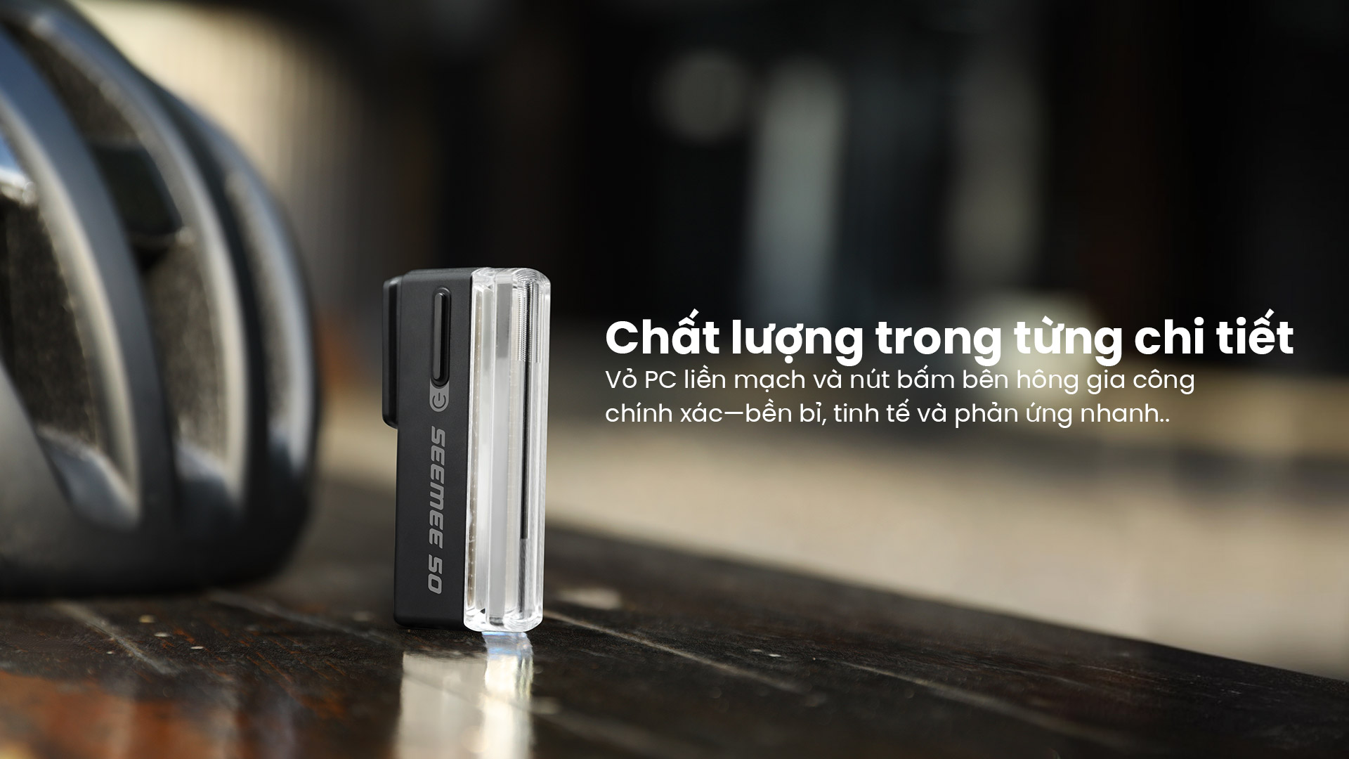 Đèn hậu xe đạp Magicshine SEEMEE 50 PRO vỏ PC và nút bấm bên hông