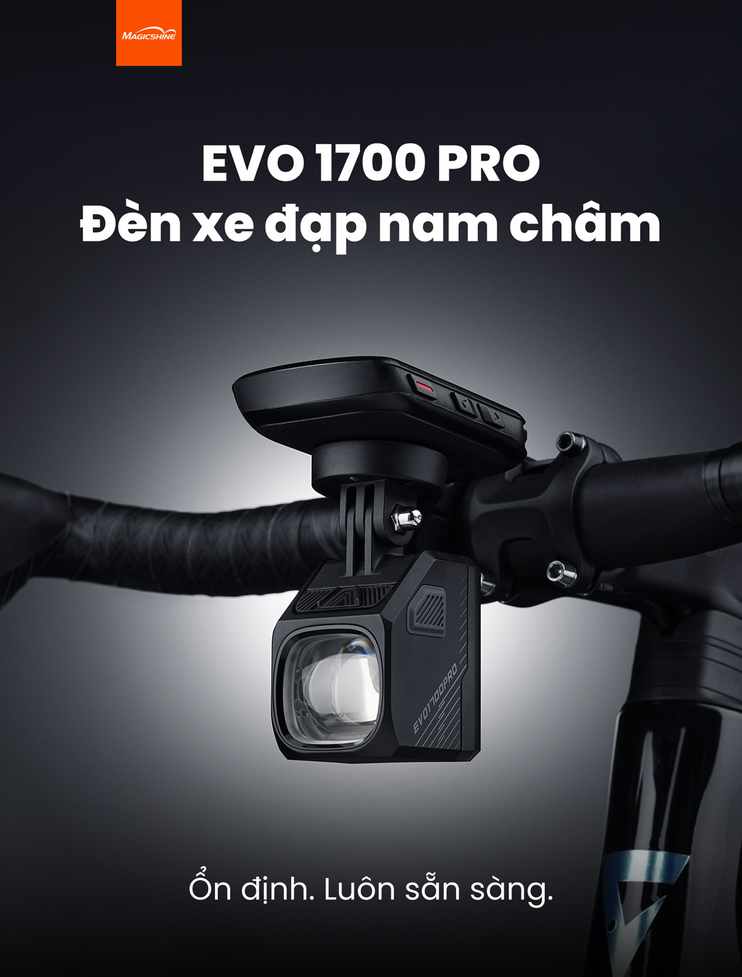 Đèn xe đạp Magicshine EVO 1700 Pro gắn ghi đông