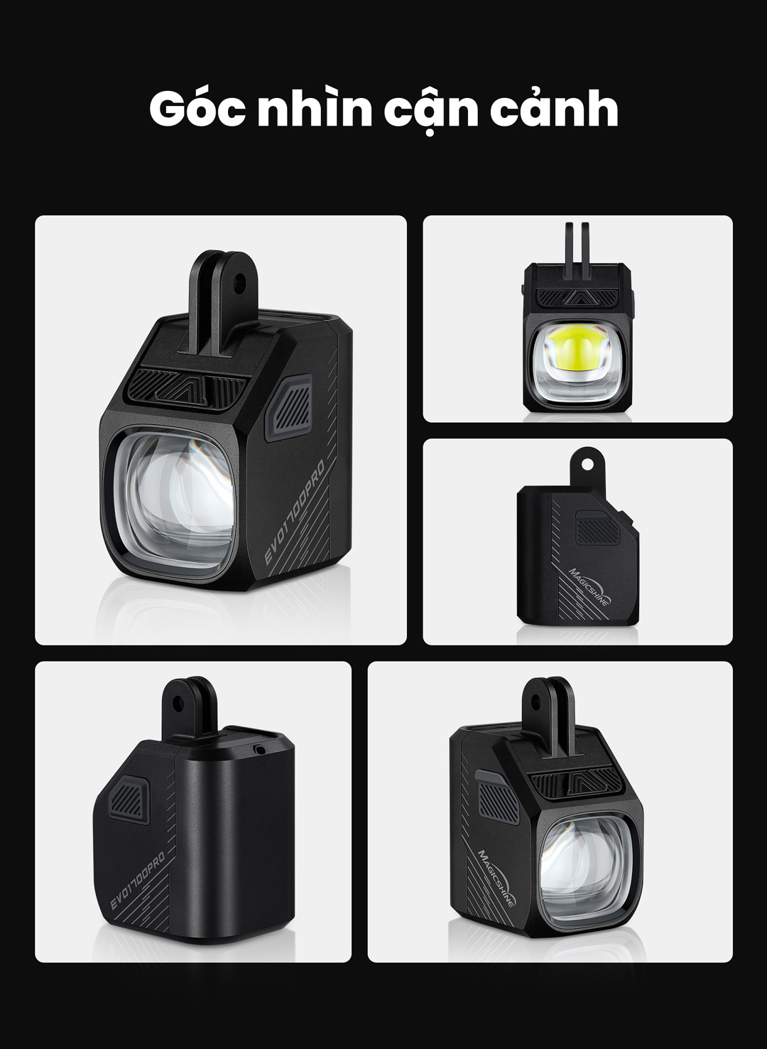 Cận cảnh đèn xe đạp Magicshine EVO 1700 Pro