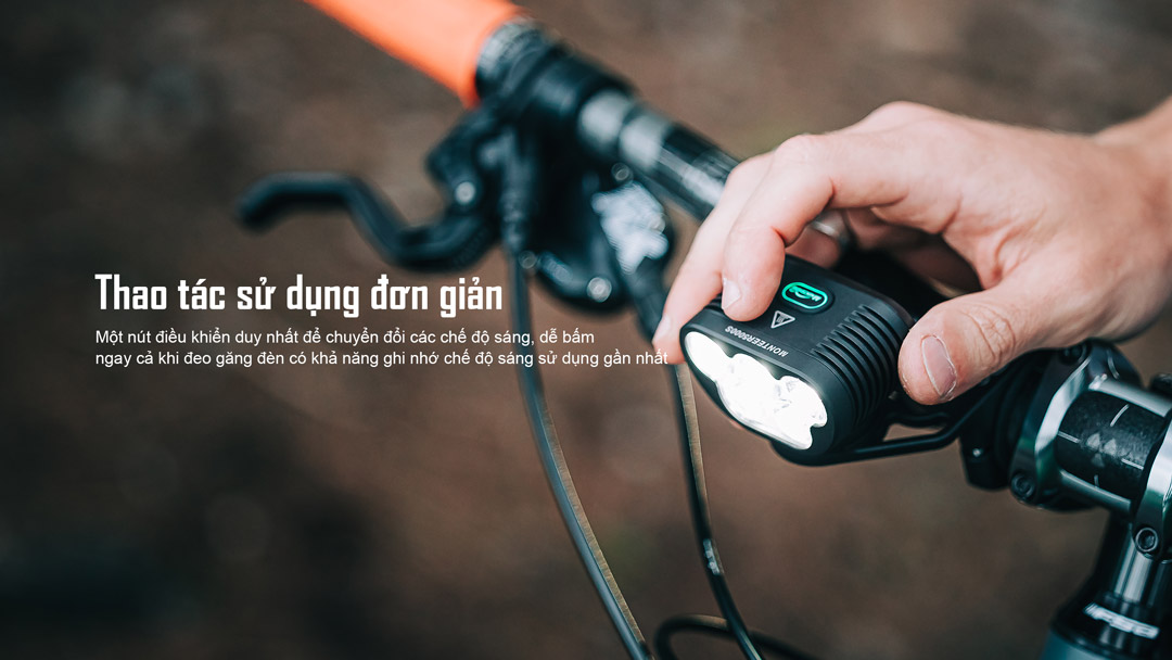 Đèn xe đạp Magicshine Monteer 5000S thao tác đơn giản