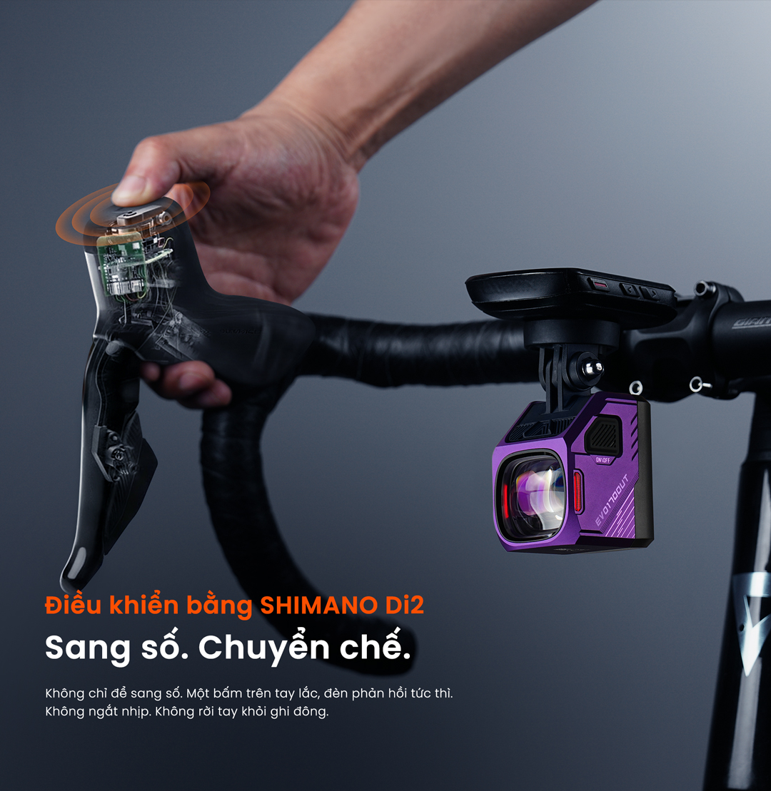 Điều khiển đèn xe đạp Magicshine EVO 1700 UT bằng Shimano Di2