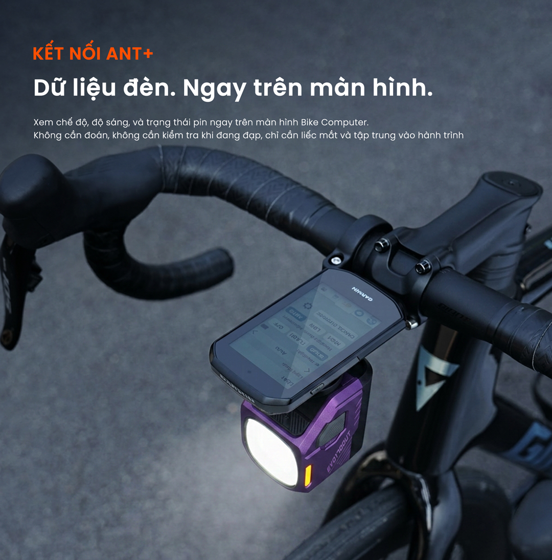 Kết nối ANT+ trên đèn xe đạp Magicshine EVO 1700 UT